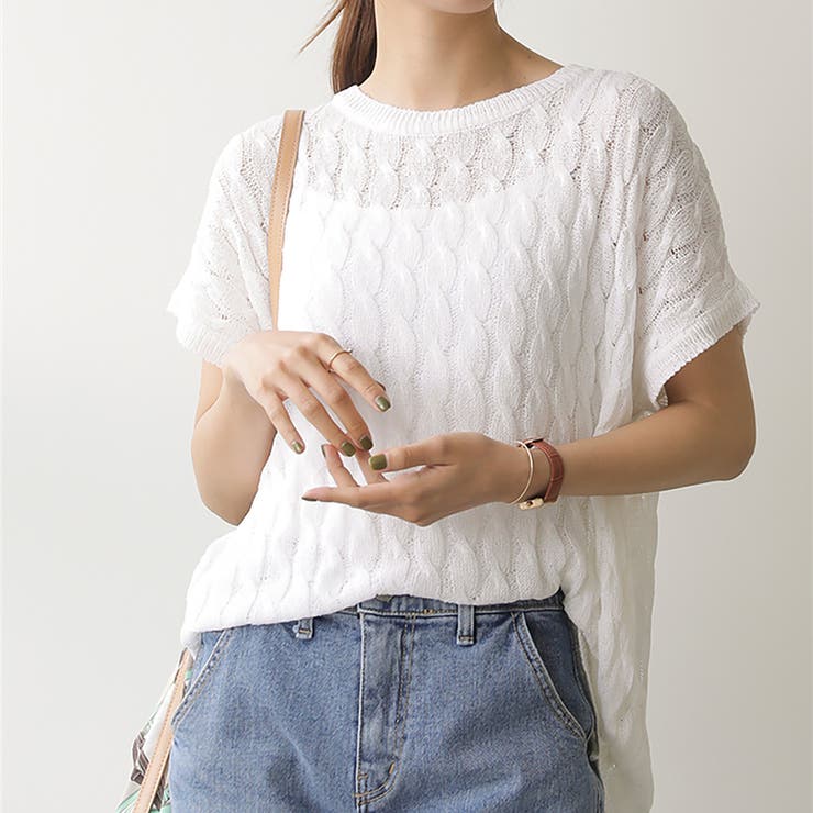 ニット半袖セーター【韓国ファッション】 | Doula Doula | 詳細画像6 