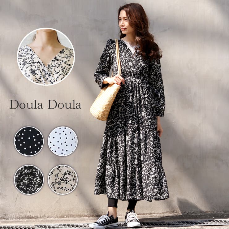 Doula Doula 花柄ワンピース 19春夏商品 品番 Douw Doula Doula ドゥーラドゥーラ のレディースファッション通販 Shoplist ショップリスト