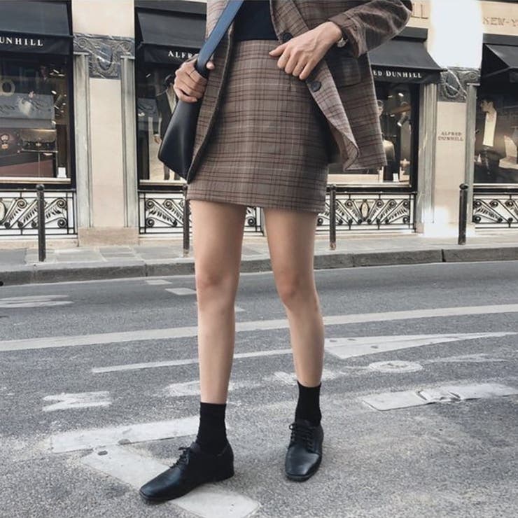 JUN&ROPEチェック柄フード付きジャケット&スカート【今日限定セール