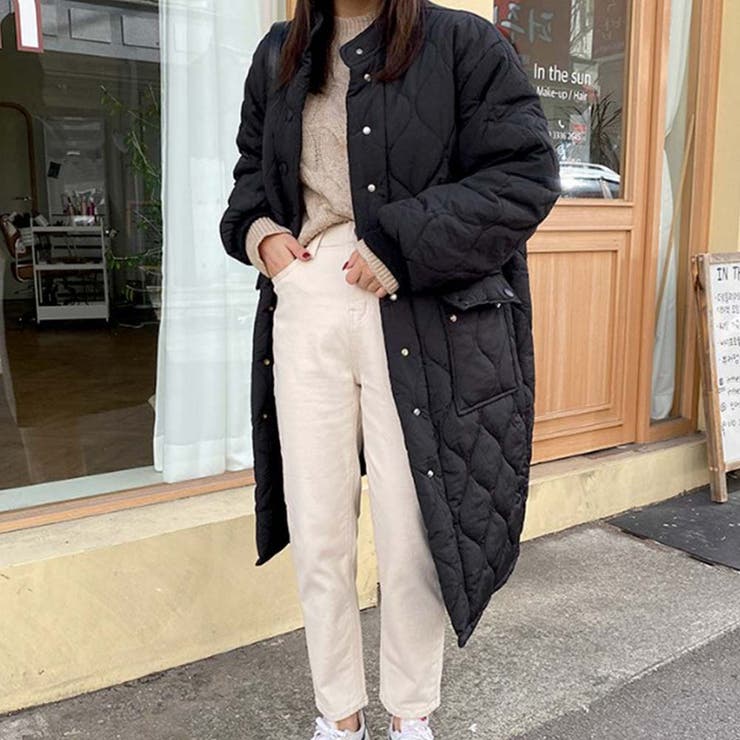 キルティングハーフコート【韓国ファッション】[品番：DOUW0006697