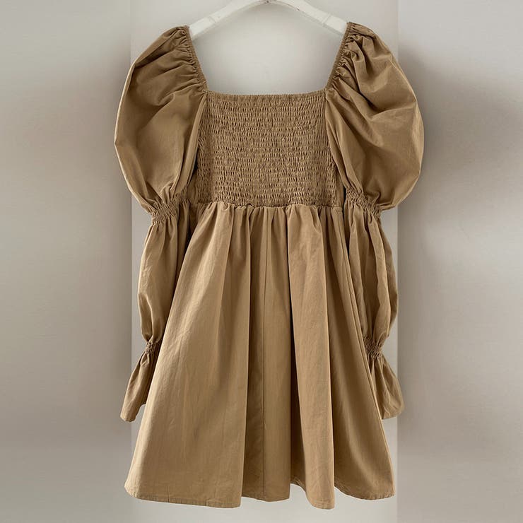 パフスリーブコットンミニワンピース【韓国ファッション】【春夏新商品】 | Doula Doula | 詳細画像3 