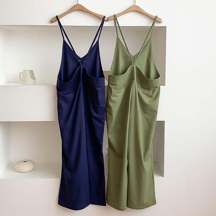 さらっとリラックス。Vネックサロペットワイドパンツ | Doula Doula | 詳細画像4 