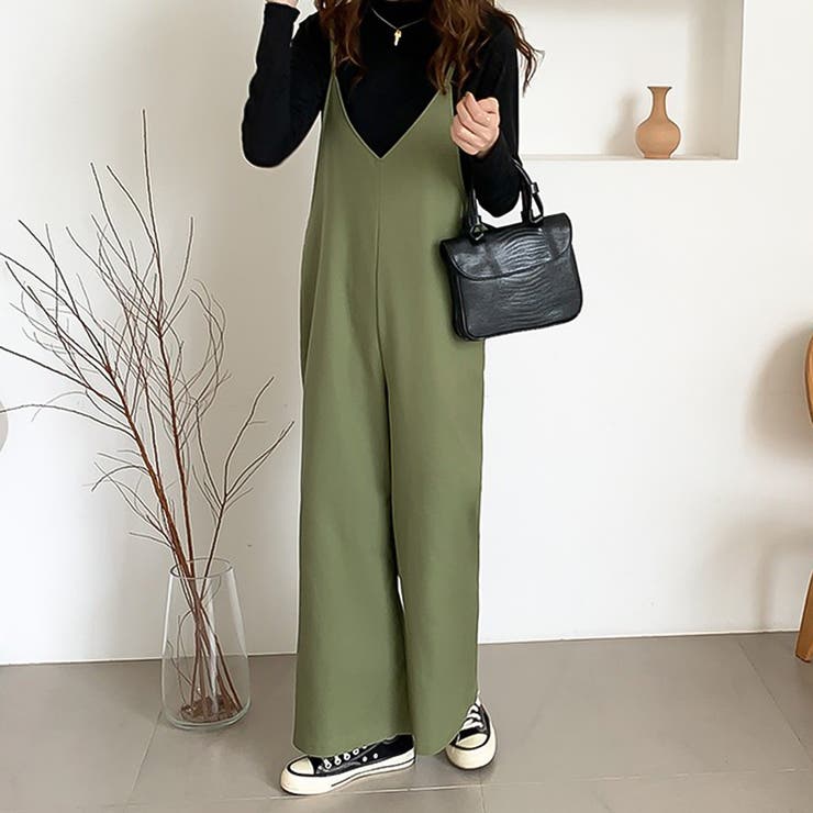 さらっとリラックス。Vネックサロペットワイドパンツ | Doula Doula | 詳細画像17 