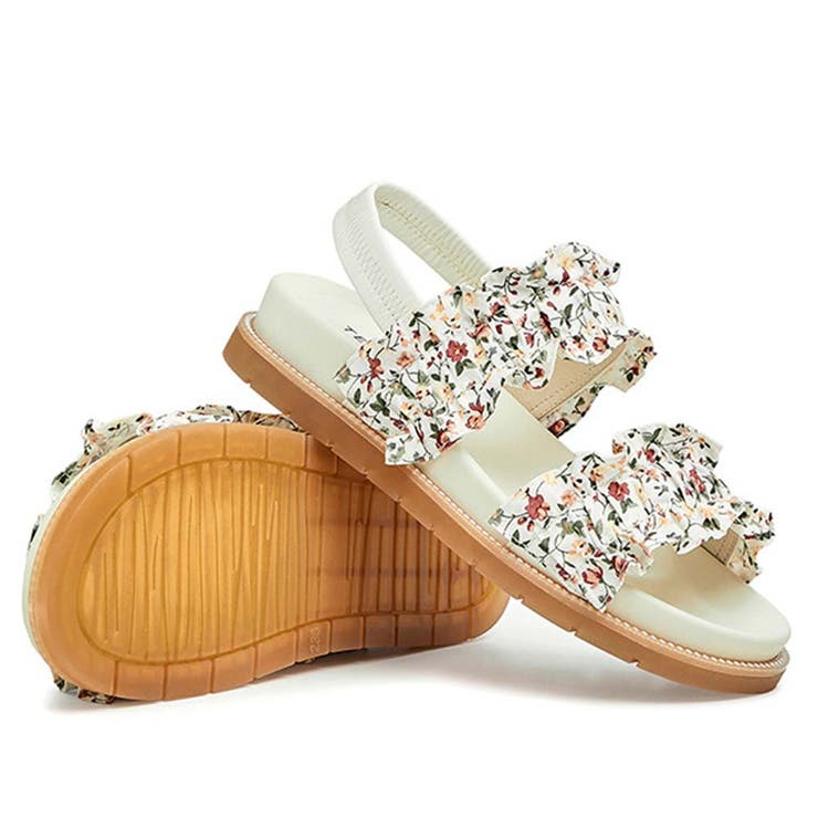 シャーリングフリルが新鮮。ギャザーフリルストラップサンダル スポーティー | Doula Doula | 詳細画像7 