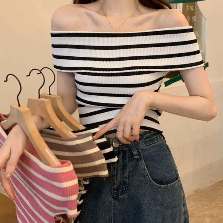 夏のマリンテイスト。オフショルボーダーニットソー | Doula Doula | 詳細画像7 