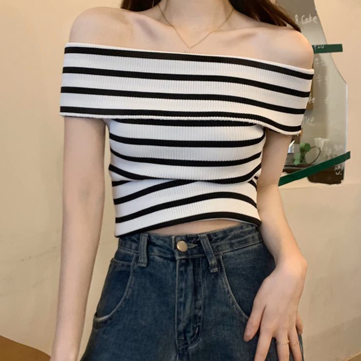 夏のマリンテイスト。オフショルボーダーニットソー | Doula Doula | 詳細画像9 