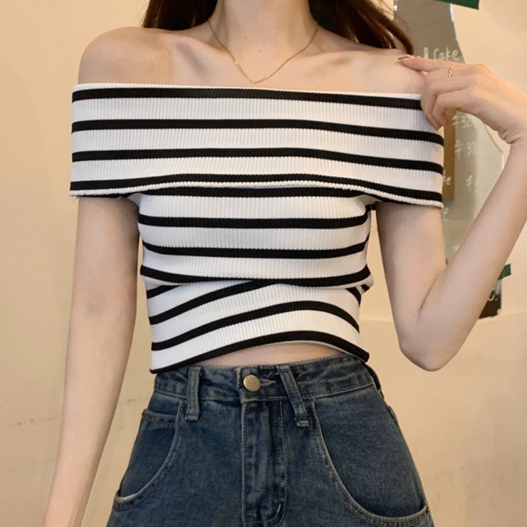 夏のマリンテイスト。オフショルボーダーニットソー | Doula Doula | 詳細画像12 