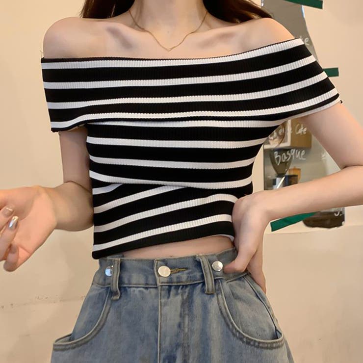 夏のマリンテイスト。オフショルボーダーニットソー | Doula Doula | 詳細画像19 