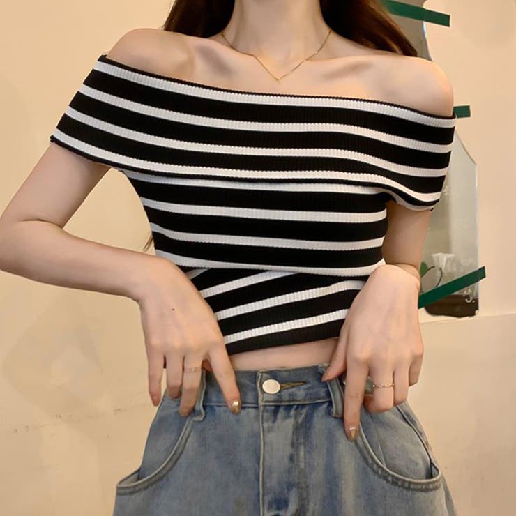 夏のマリンテイスト。オフショルボーダーニットソー | Doula Doula | 詳細画像20 