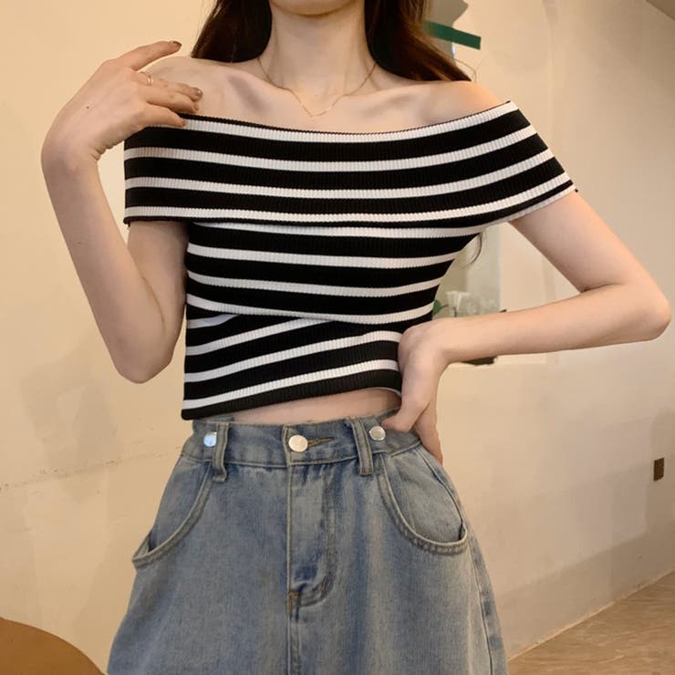 夏のマリンテイスト。オフショルボーダーニットソー | Doula Doula | 詳細画像21 