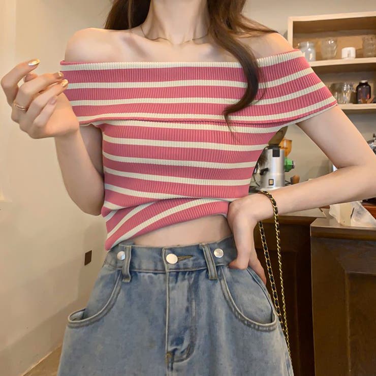 夏のマリンテイスト。オフショルボーダーニットソー | Doula Doula | 詳細画像22 