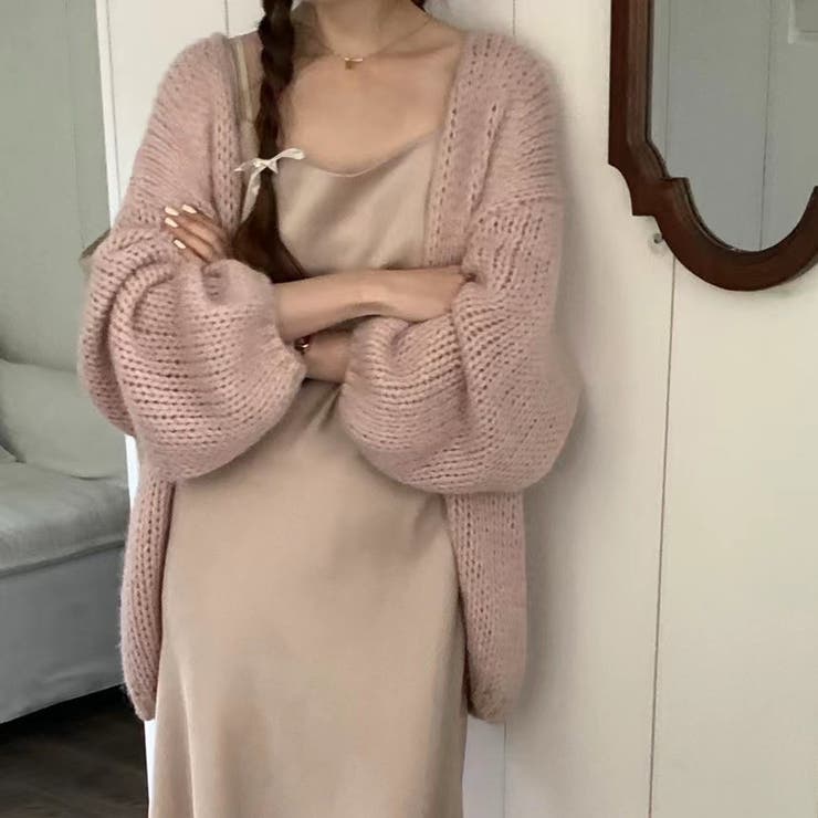 ローゲージニットガウンカーディガン[品番：DOUW0009877]｜Doula Doula  