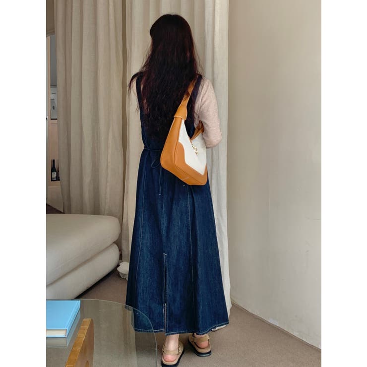 ドゥロワー デニムロングワンピース ジャンスカ 中古】ドゥロワー Drawer デニムロングワンピース ジャンパー