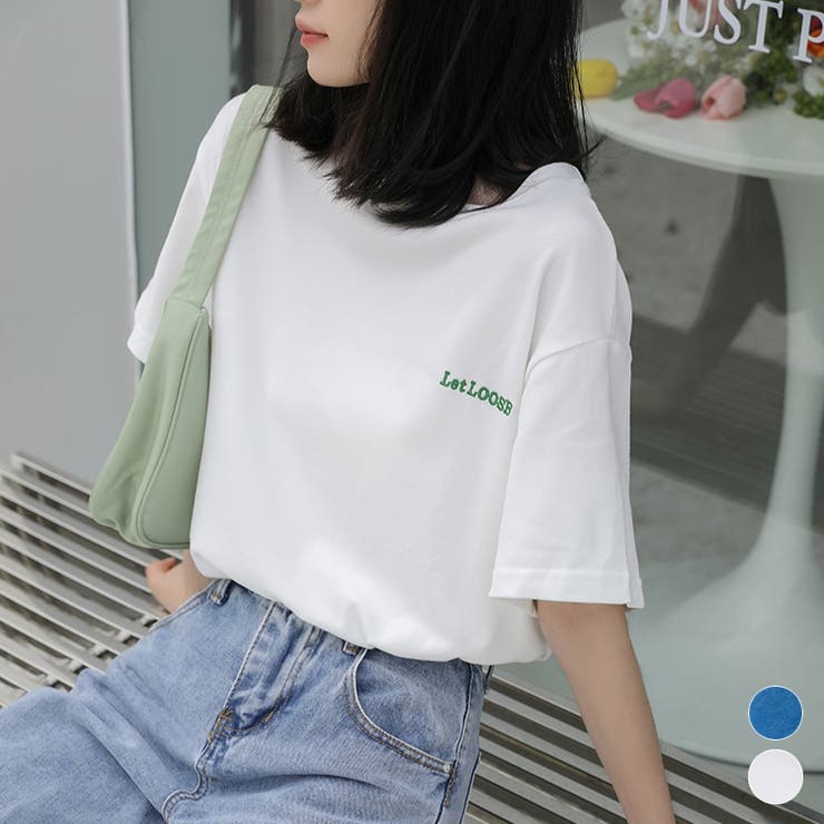 ワンポイントロゴ刺繍Tシャツ【韓国ファッション】[品番：DOUW0005271]｜Doula  Doula（ドゥーラドゥーラ）のレディースファッション通販｜SHOPLIST（ショップリスト）