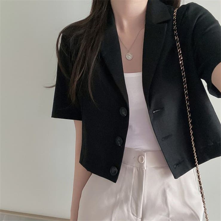 コットンリネンコンパクト半袖ジャケット【韓国ファッション】 | Doula Doula | 詳細画像24 