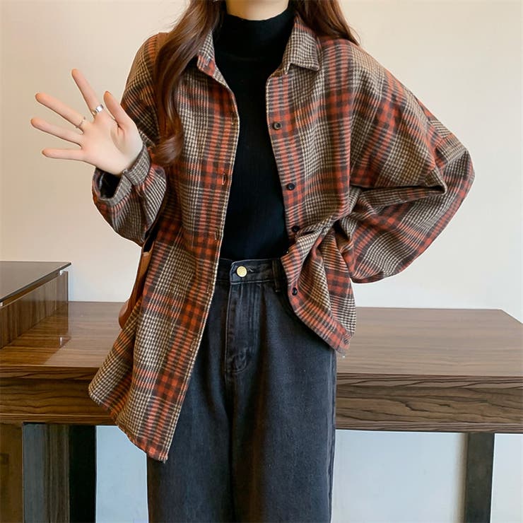コーデュロイチェックシャツ【韓国ファッション】 | Doula Doula | 詳細画像4 