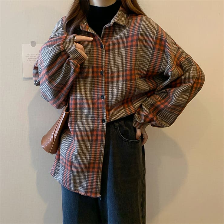 コーデュロイチェックシャツ【韓国ファッション】 | Doula Doula | 詳細画像6 