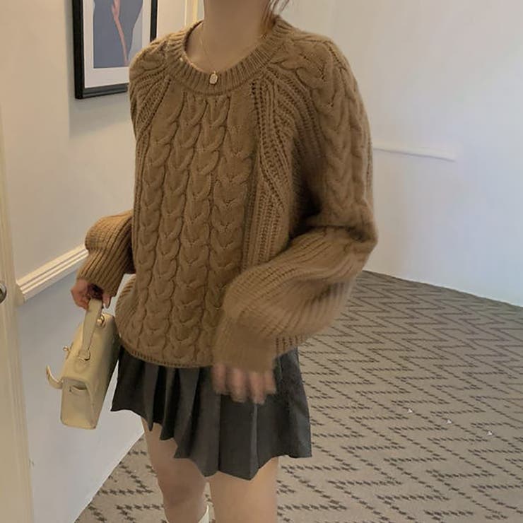 完売 16aw drawer ドゥロワー ニット ケーブルセーター ベージュ Drawer - 完売 16aw drawer ドゥロワー ニット ケーブルセーター