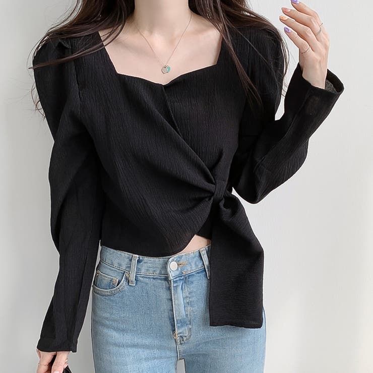 パフスリーブウエストマークブラウス【韓国ファッション】【春夏新商品】 | Doula Doula | 詳細画像21 