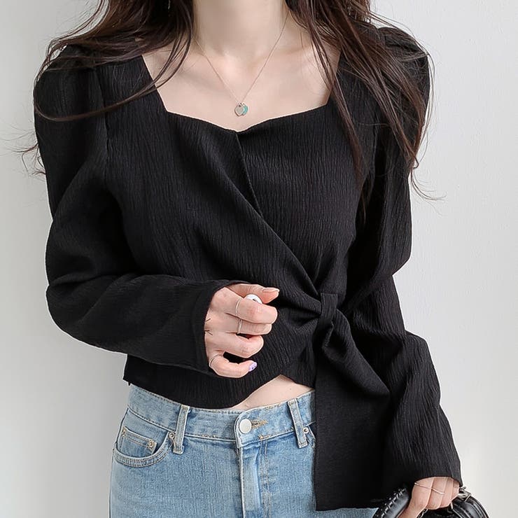 パフスリーブウエストマークブラウス【韓国ファッション】【春夏新商品】 | Doula Doula | 詳細画像23 