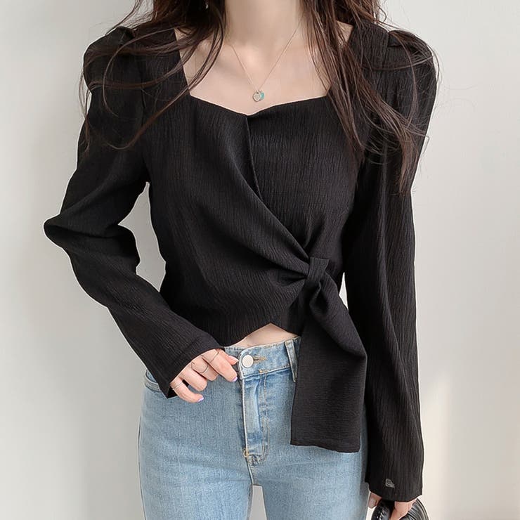 パフスリーブウエストマークブラウス【韓国ファッション】【春夏新商品】 | Doula Doula | 詳細画像26 