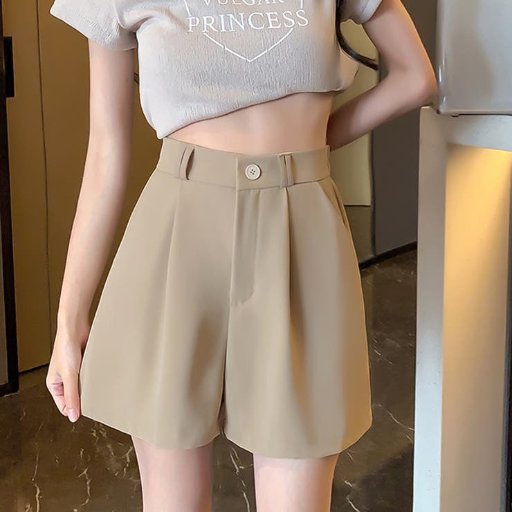 Sheller　シェリエ　ツイード　タック　フレア　ショート　パンツ シェリエ shinyチェックフレアショートパンツ sheller - メルカリ