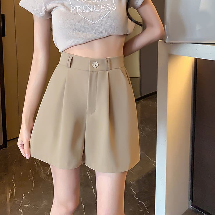 Sheller　シェリエ　ツイード　タック　フレア　ショート　パンツ sheller シェリエ ツイードタックフレアショートパンツ（中古
