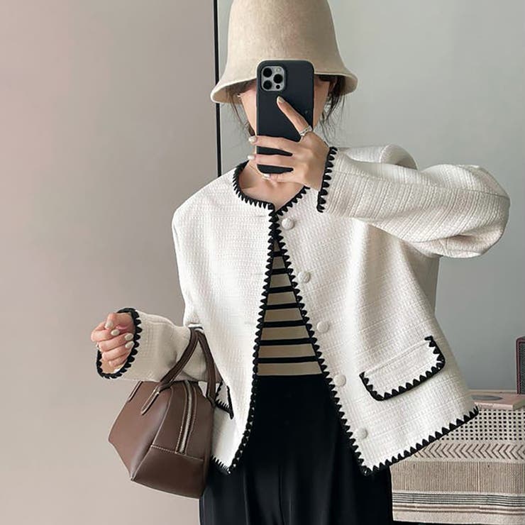 完売品 定価¥39,930✨ チェスティ 2wayツイードジャケット ピンク 1