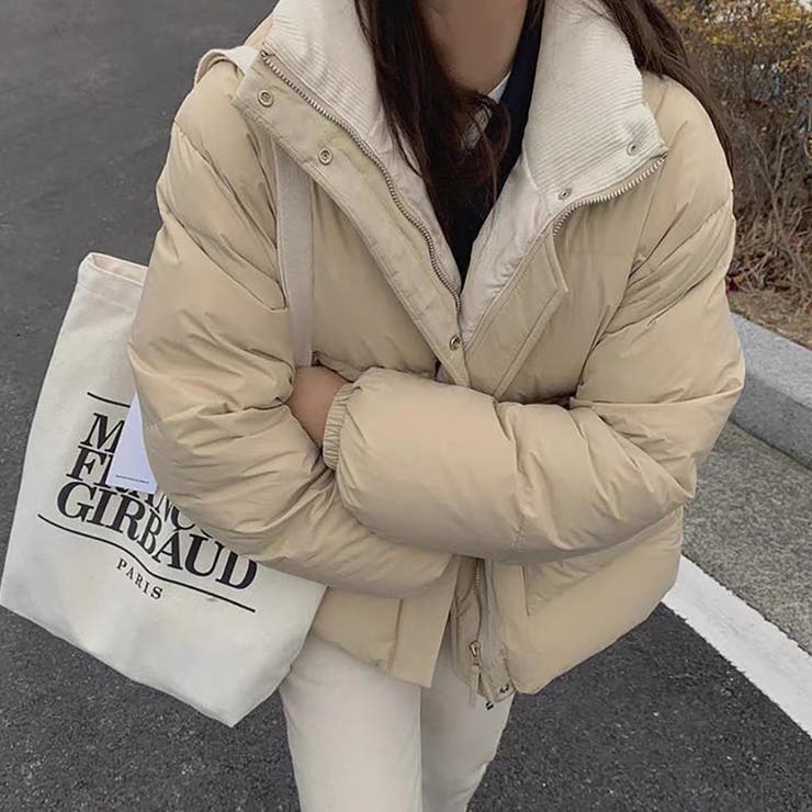 コーデュロイカラーダウンジャケット【韓国ファッション】[品番