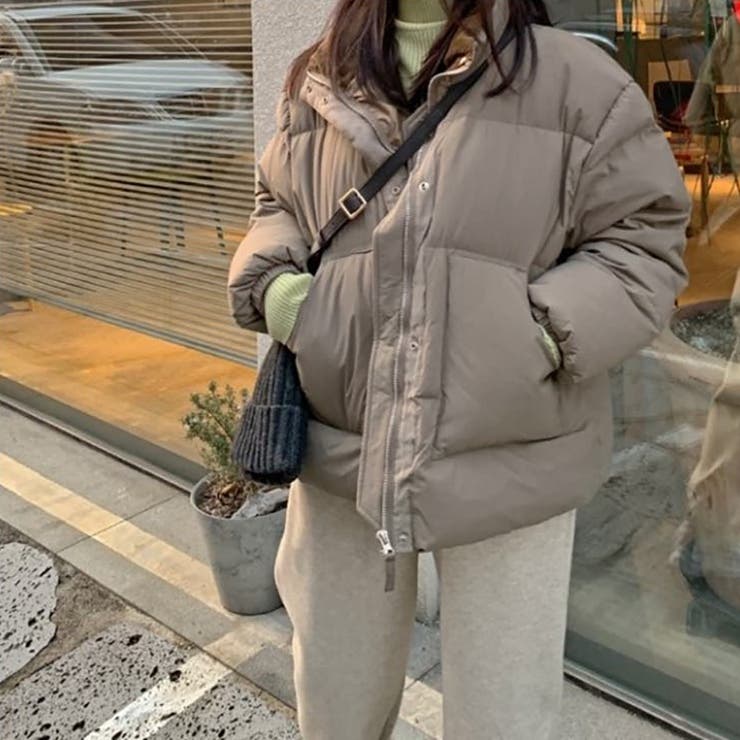 コーデュロイカラーダウンジャケット【韓国ファッション】[品番