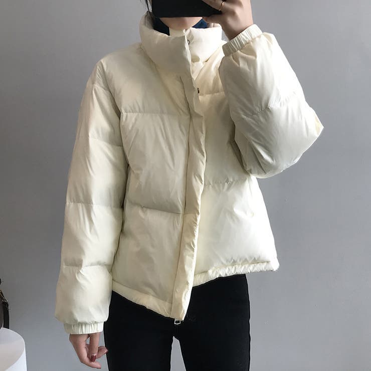 スタンドカラー中綿ダウンジャケット【韓国ファッション】[品番