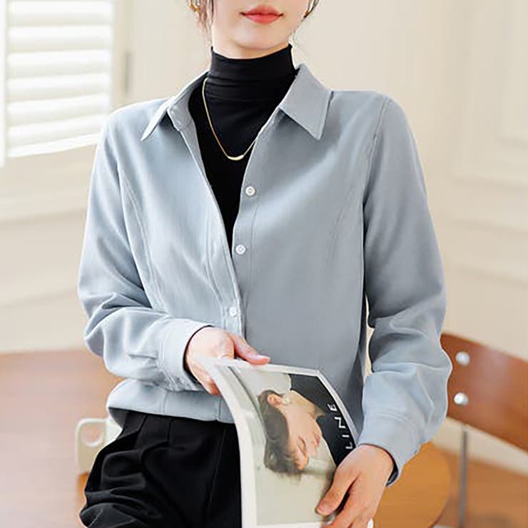 サイドタックブラウスシャツ【韓国ファッション】【春夏新商品】 | Doula Doula | 詳細画像4 