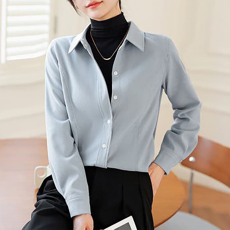 サイドタックブラウスシャツ【韓国ファッション】【春夏新商品