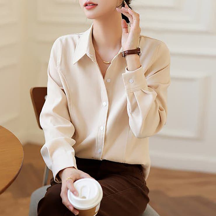 サイドタックブラウスシャツ【韓国ファッション】【春夏新商品