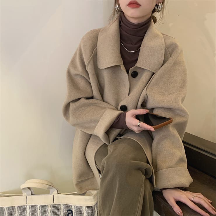 ウールハーフコート【韓国ファッション】[品番：DOUW0006855]｜Doula 