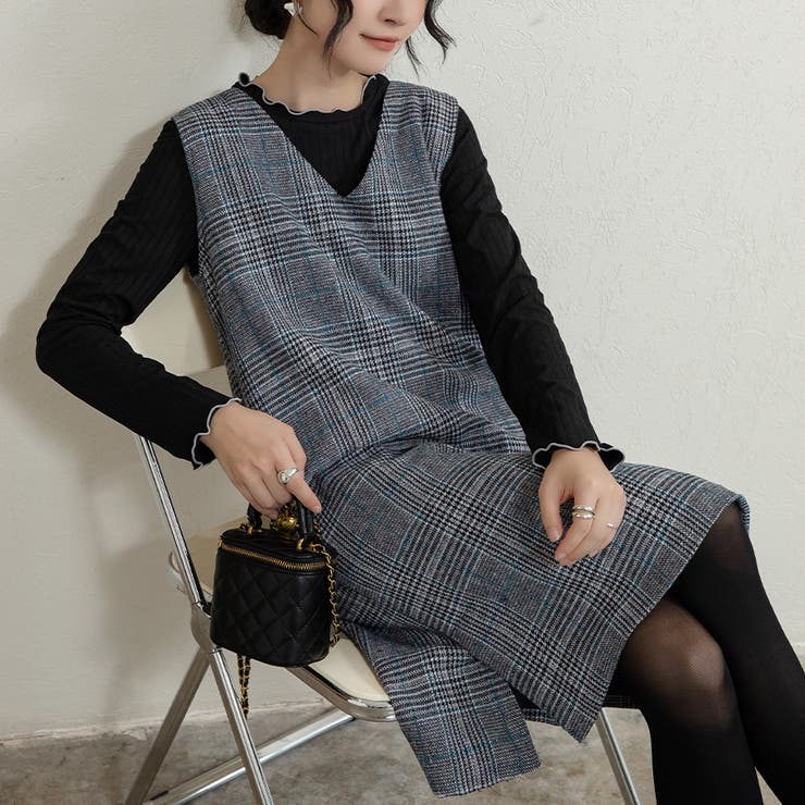 新色追加 ジャンパースカート 選べる長さ | Doux Belle  | 詳細画像12 