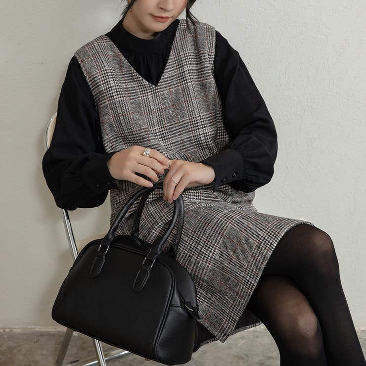 ブラウン（ミディアム） | 新色追加 ジャンパースカート 選べる長さ | Doux Belle 