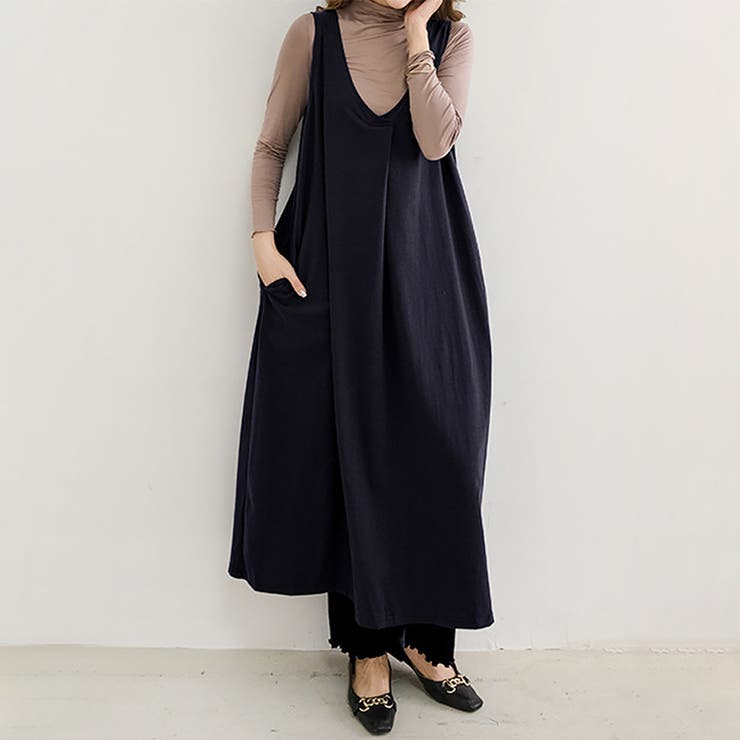 ブラック | ワンピース サロペット オールインワン | Doux Belle 