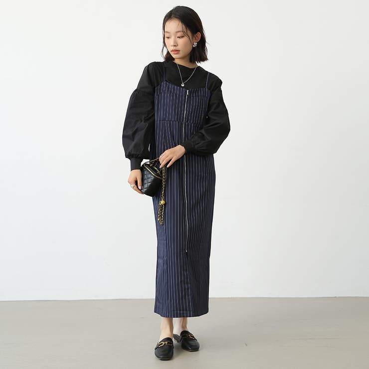 オールインワン スカート ストライプ | Doux Belle  | 詳細画像2 