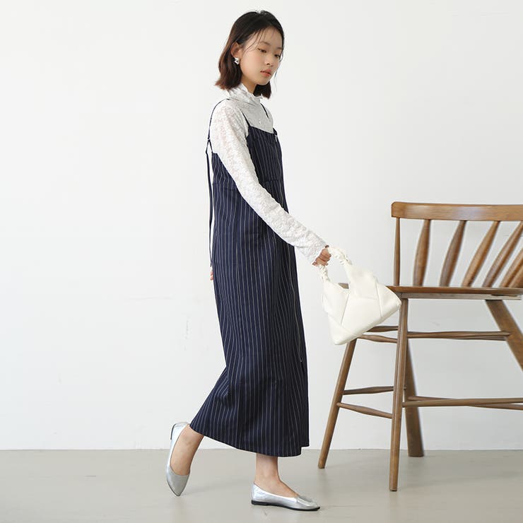 オールインワン スカート ストライプ | Doux Belle  | 詳細画像4 
