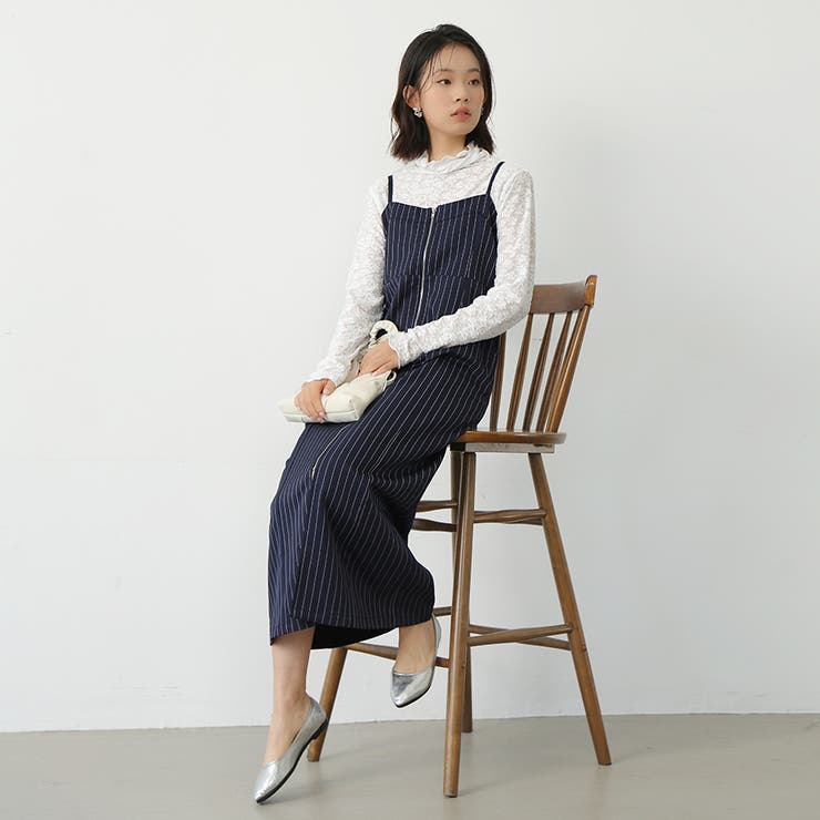 オールインワン スカート ストライプ | Doux Belle  | 詳細画像5 