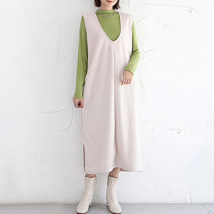 ジャンパスカート 2タイプネック 深Vネック キーネック | Doux Belle  | 詳細画像13 