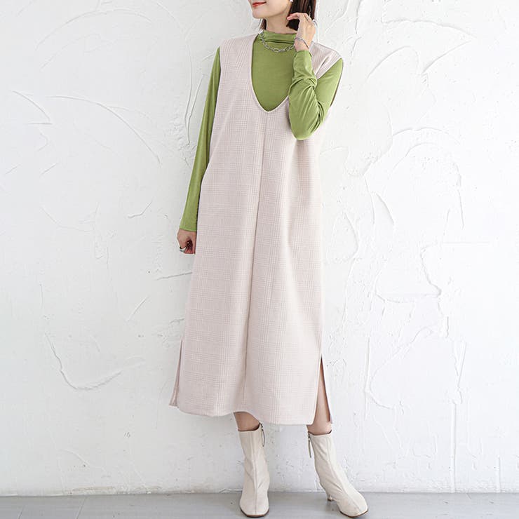 ジャンパスカート 2タイプネック 深Vネック キーネック | Doux Belle  | 詳細画像14 