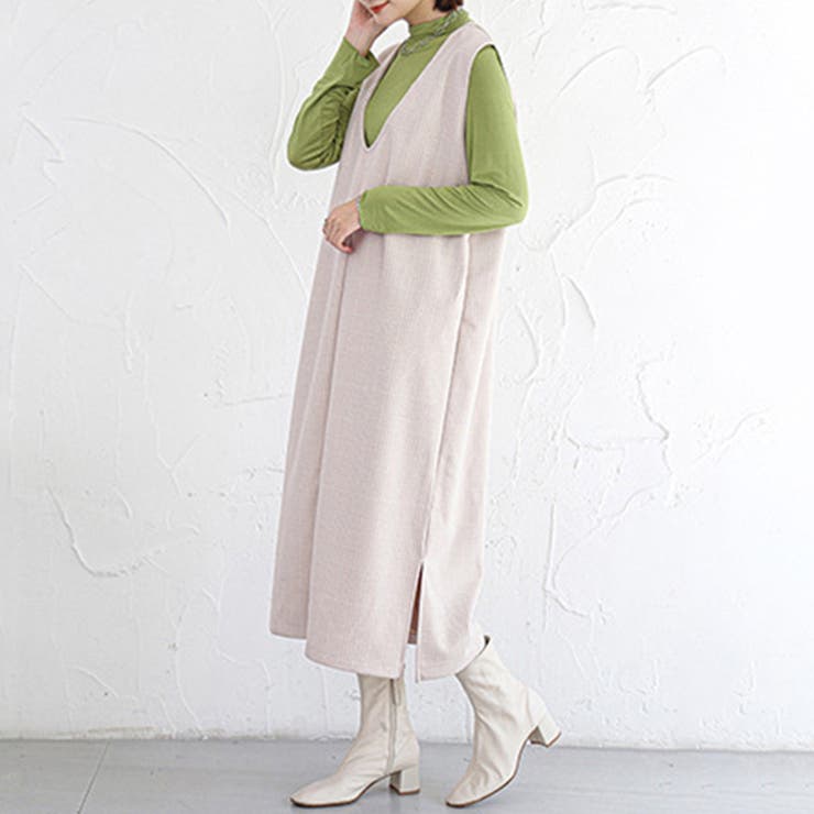 ジャンパスカート 2タイプネック 深Vネック キーネック | Doux Belle  | 詳細画像15 