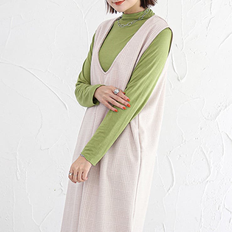 ジャンパスカート 2タイプネック 深Vネック キーネック | Doux Belle  | 詳細画像16 