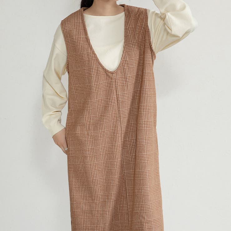 ジャンパスカート 2タイプネック 深Vネック キーネック | Doux Belle  | 詳細画像21 