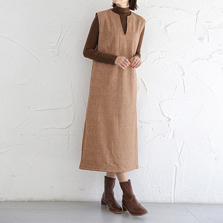 ジャンパスカート 2タイプネック 深Vネック キーネック | Doux Belle  | 詳細画像23 