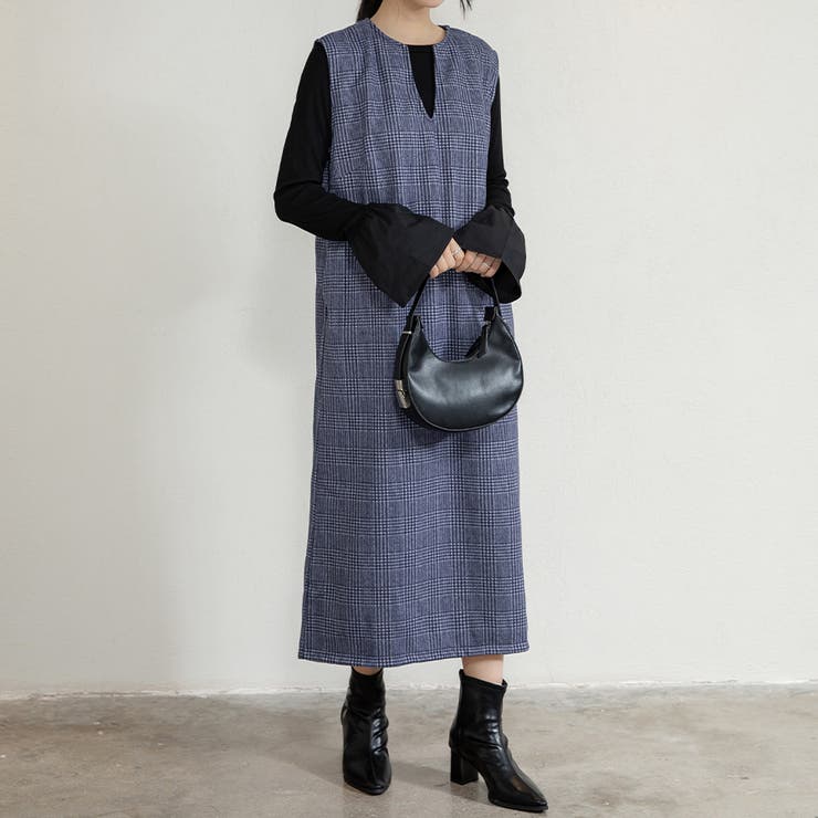 ジャンパスカート 2タイプネック 深Vネック キーネック | Doux Belle  | 詳細画像27 