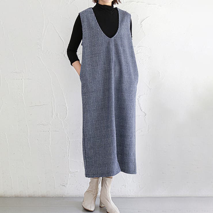 ジャンパスカート 2タイプネック 深Vネック キーネック | Doux Belle  | 詳細画像30 