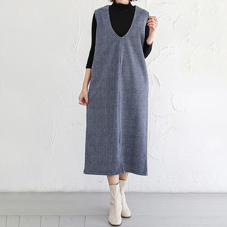 ジャンパスカート 2タイプネック 深Vネック キーネック | Doux Belle  | 詳細画像31 